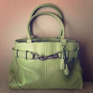 Leather Coach handbag & wallet